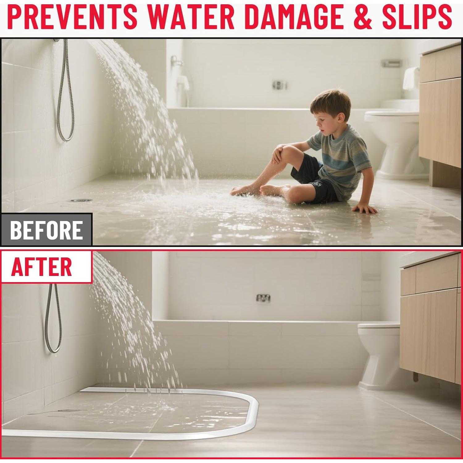 Umbral de Ducha Hzetuu 170cm Silicona Impermeable Autoadhesivo