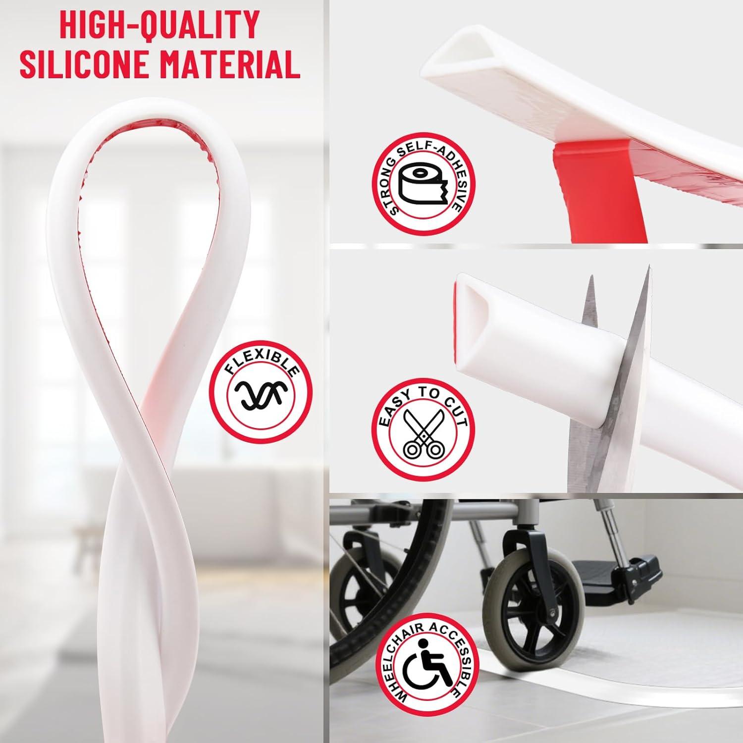 Umbral de Ducha Hzetuu 170cm Silicona Impermeable Autoadhesivo