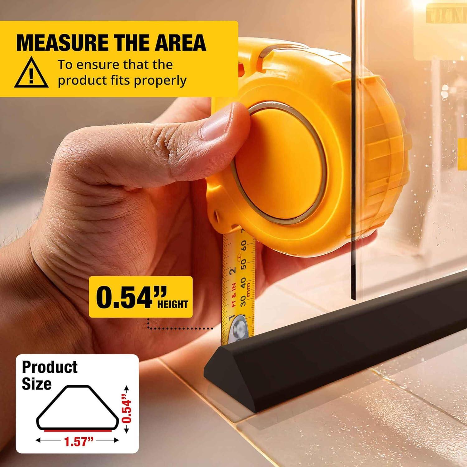 Barrera de Agua para Ducha Hippo Dam 60" Triangular Negra