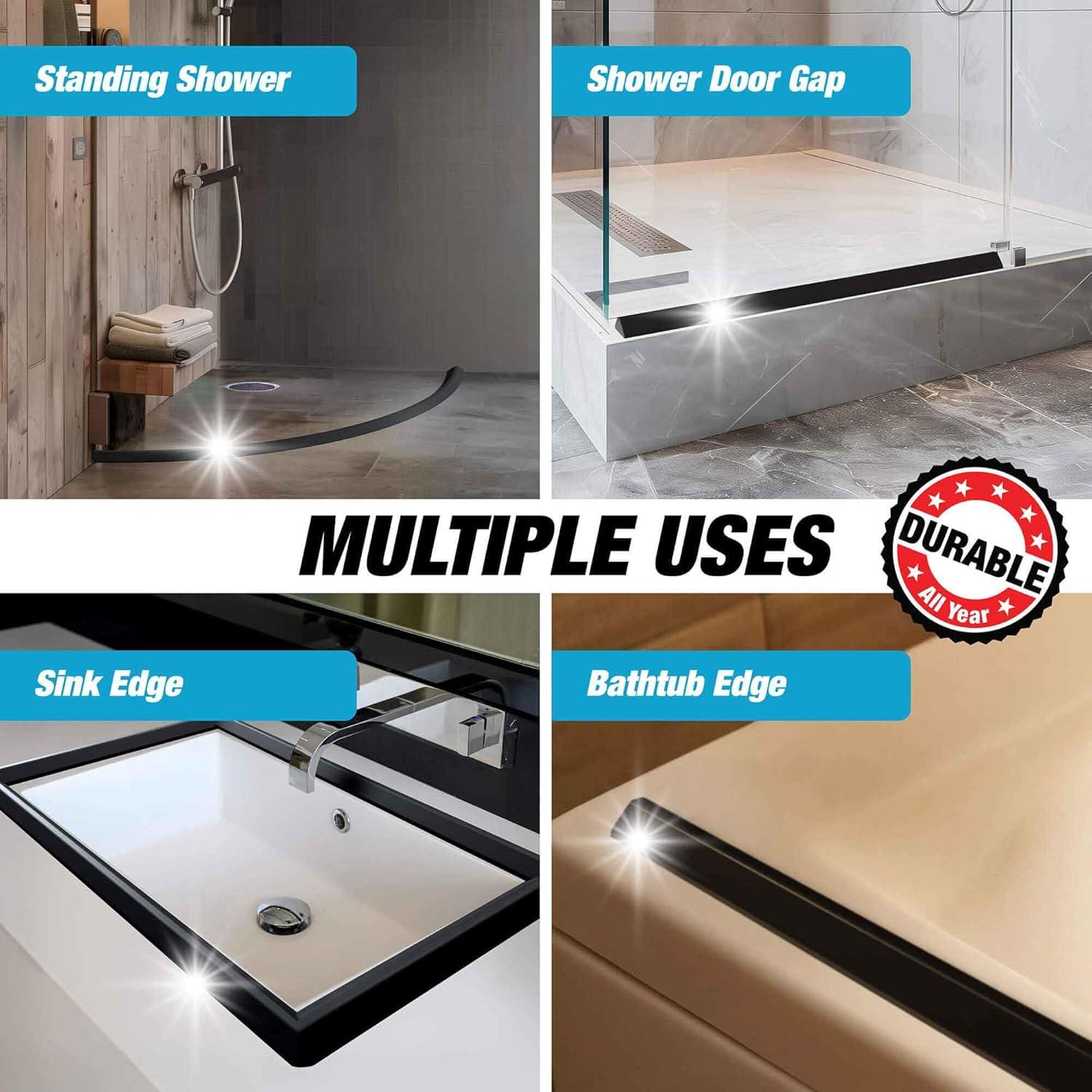 Barrera de Agua para Ducha Hippo Dam 60" Triangular Negra