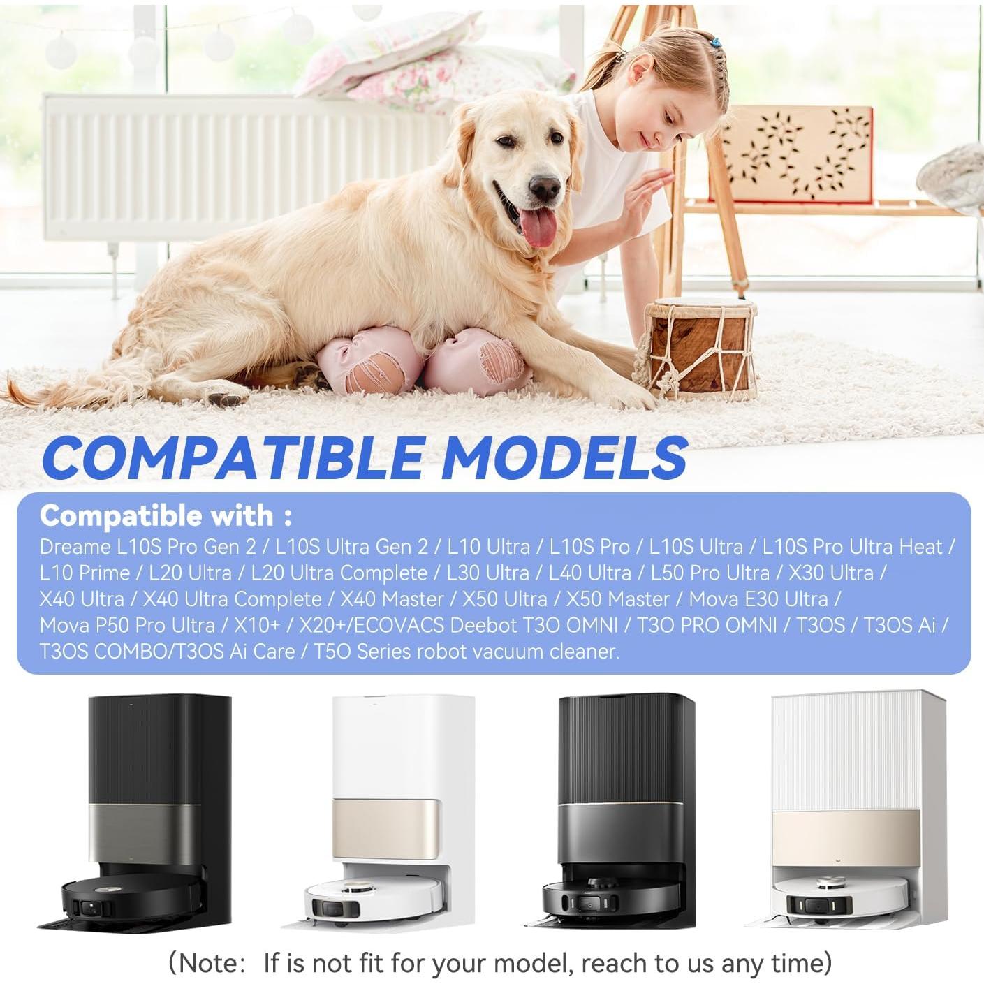 Almohadillas de Trapeador Reemplazo Sgizoku para Dreame y ECOVACS - 4 Pack