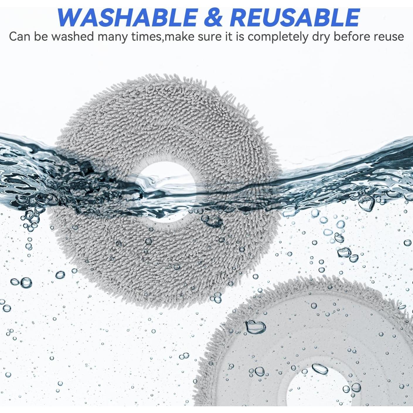 Almohadillas de Trapeador Reemplazo Sgizoku para Dreame y ECOVACS - 4 Pack