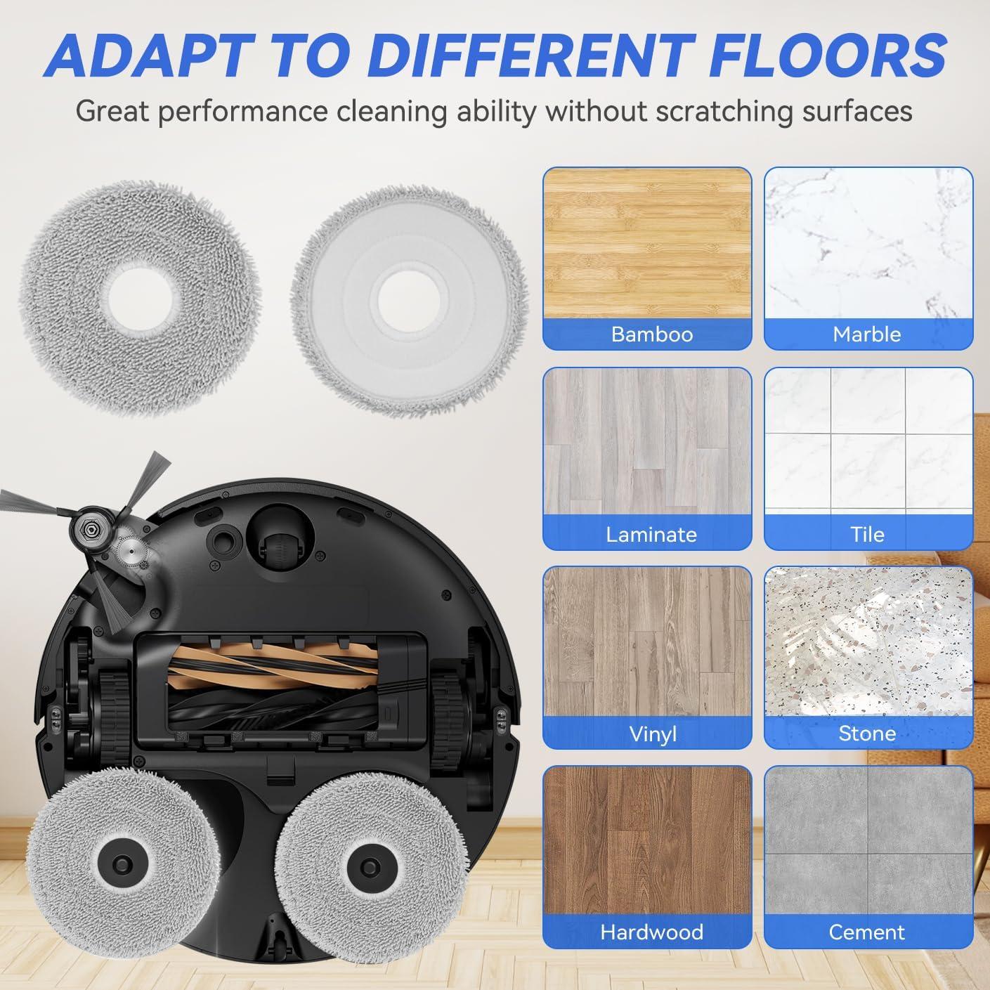 Almohadillas de Trapeador Reemplazo Sgizoku para Dreame y ECOVACS - 4 Pack