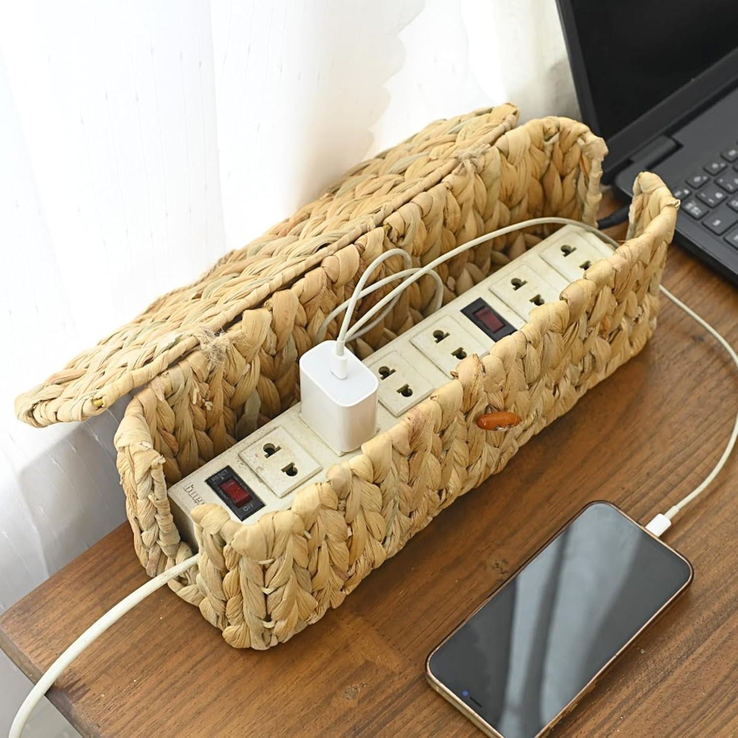 Caja de Gestión de Cables Chumdecor 39.88x18.03 cm Tejida