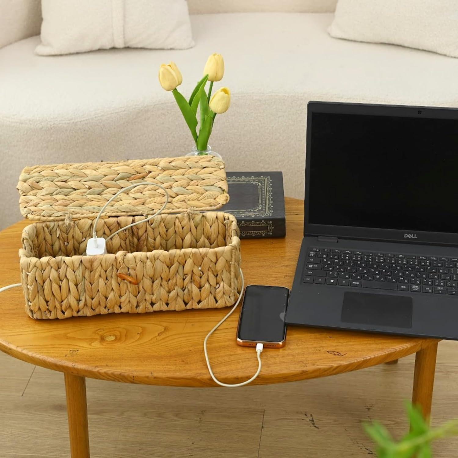 Caja de Gestión de Cables Chumdecor 39.88x18.03 cm Tejida