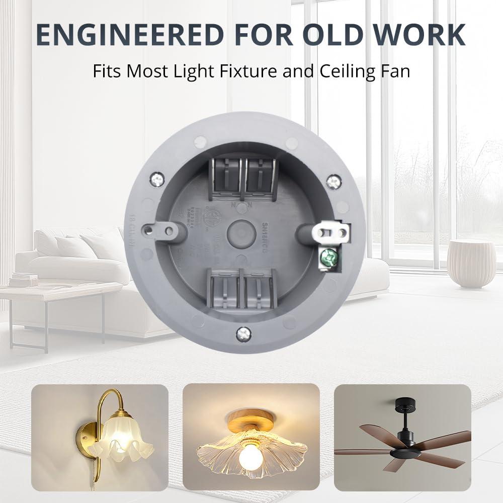 Caja de Techo Redonda MAKERELE 1 Gang 10.8 cm PVC 295.7 cm³