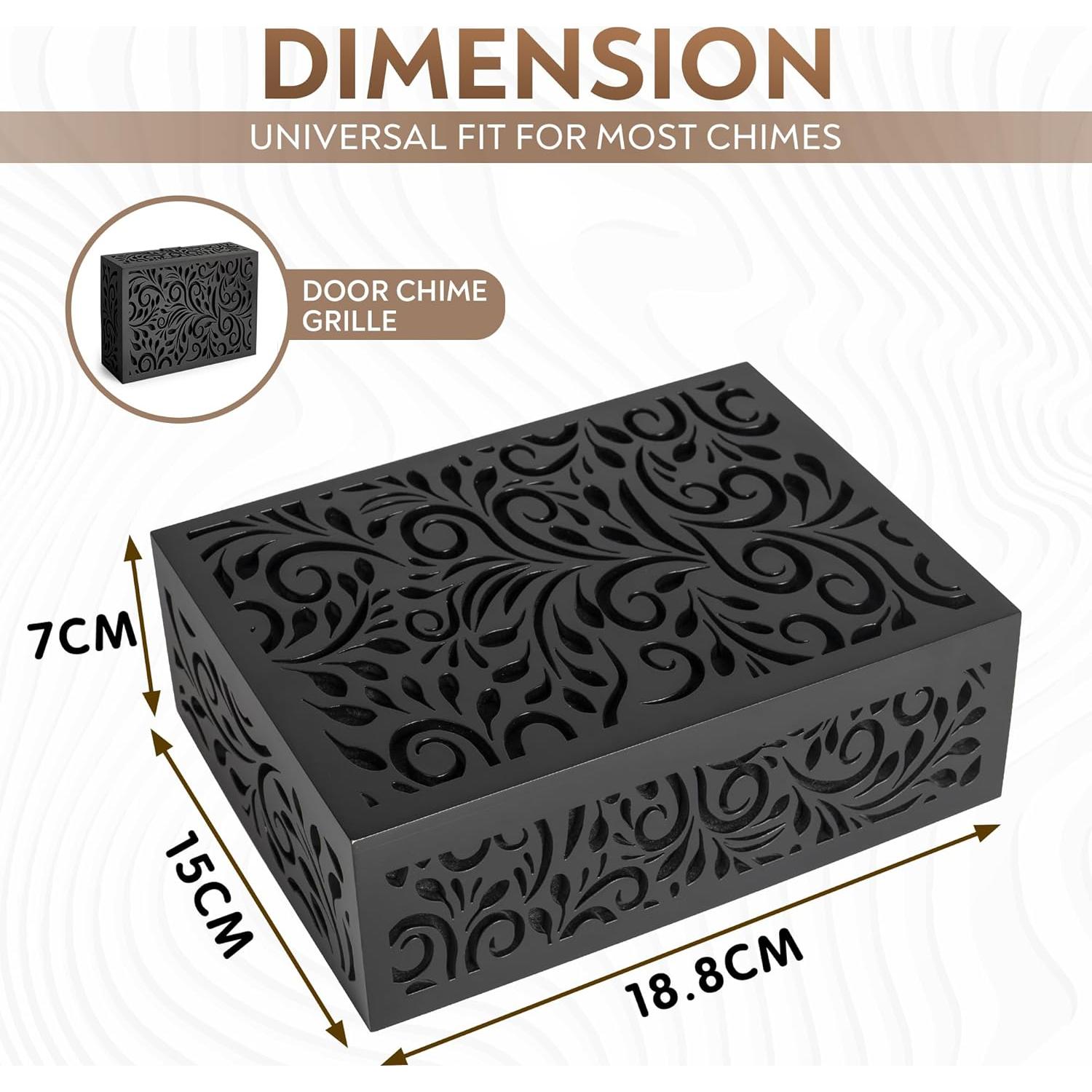 Caja de Cubierta para Timbre Pelssel Negro Estándar 17.8x12.7cm