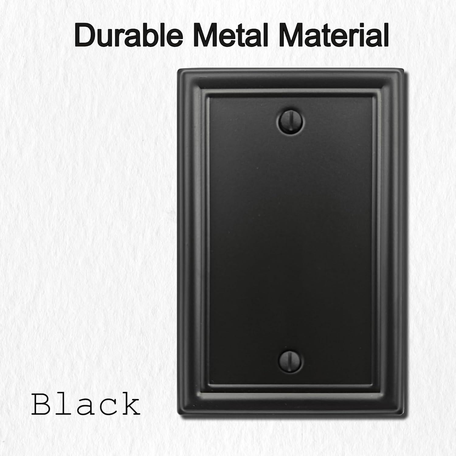 Placa de Pared de Metal Negra OKAWYC - 4 Unidades Decorativas