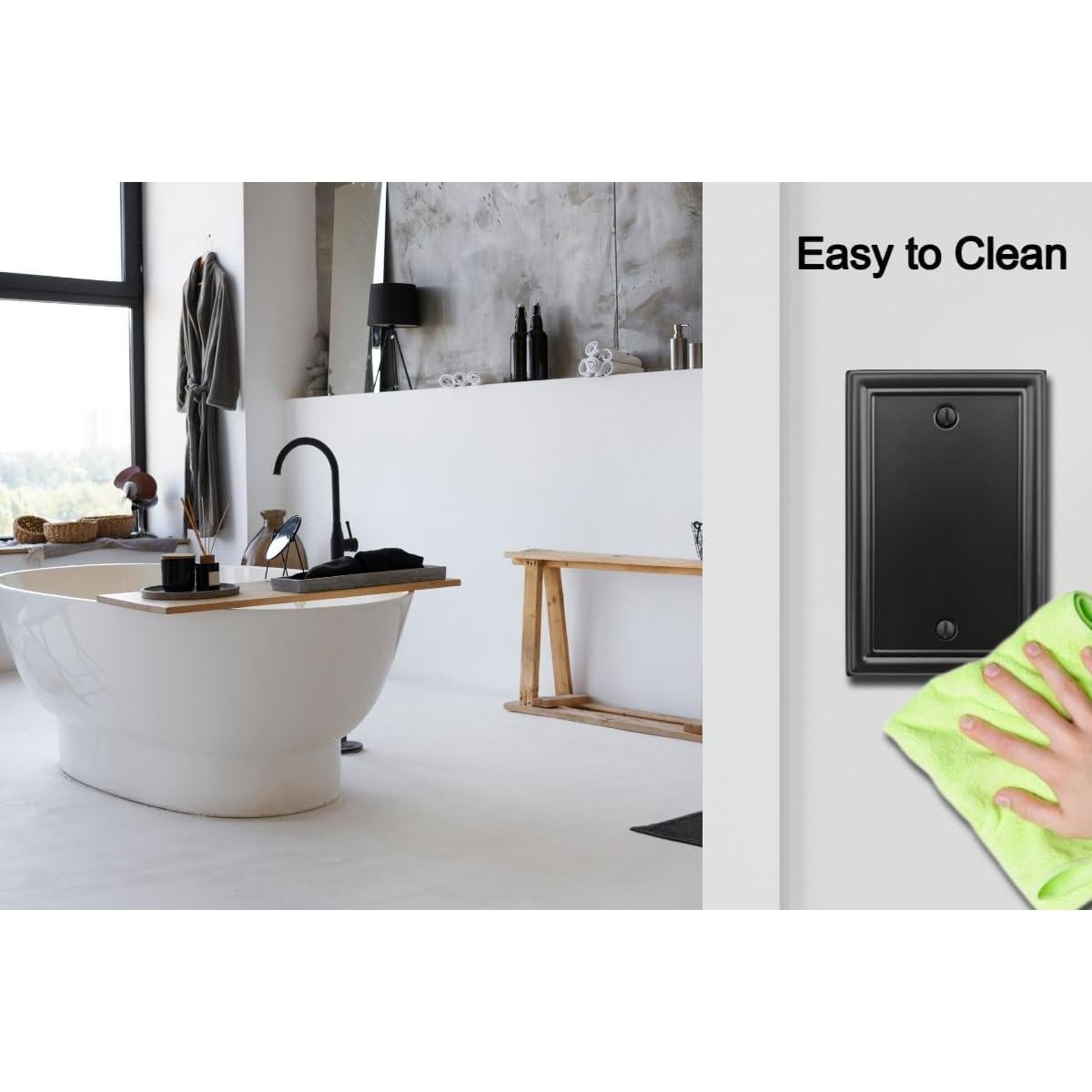 Placa de Pared de Metal Negra OKAWYC - 4 Unidades Decorativas