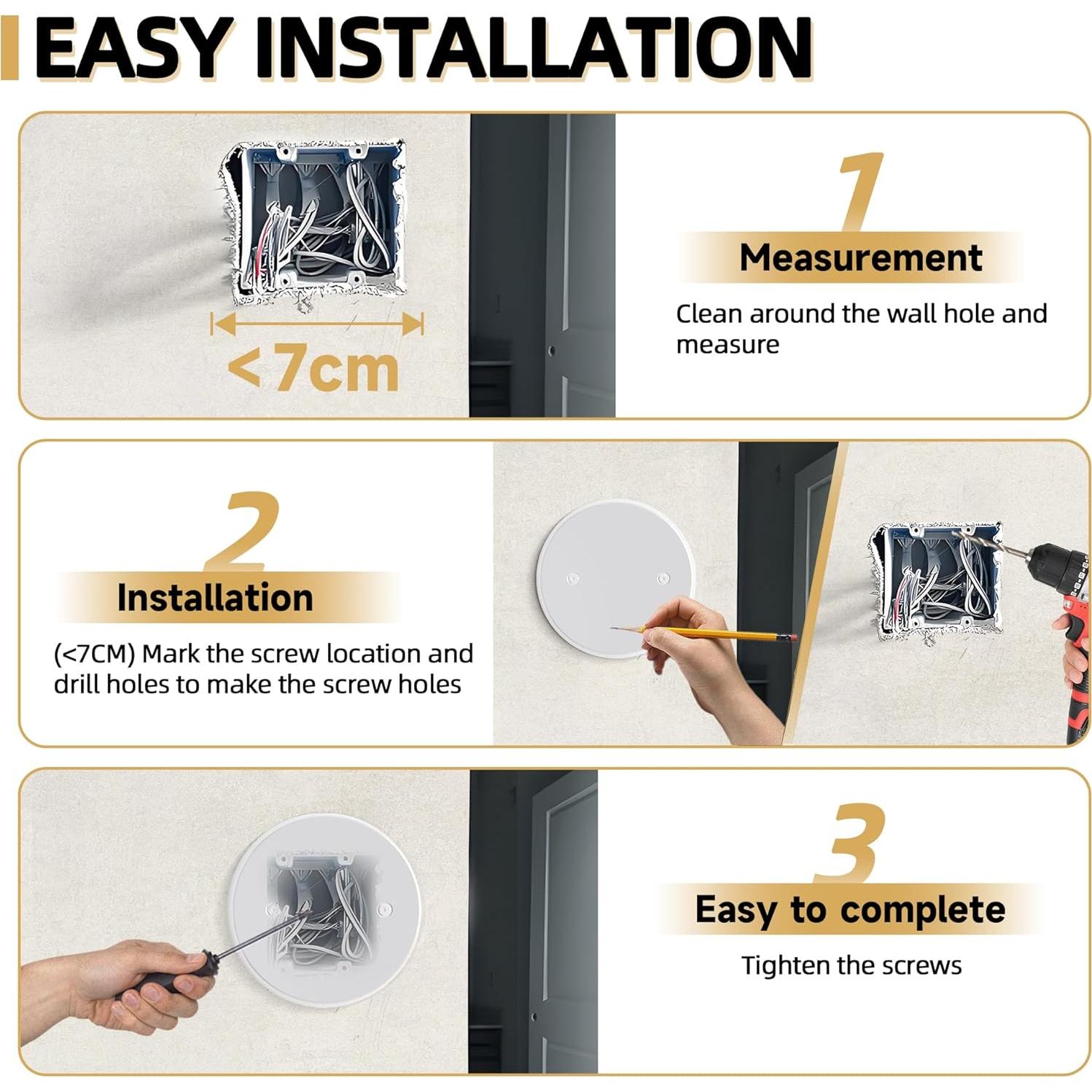 Placa de Cubierta Redonda de Techo Gadgetzan 5" Metal 3 Pcs
