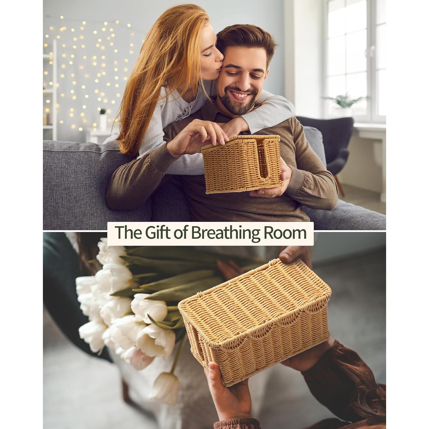 Caja Organizadora de Cables Tejida a Mano Yecaye 33x14 cm