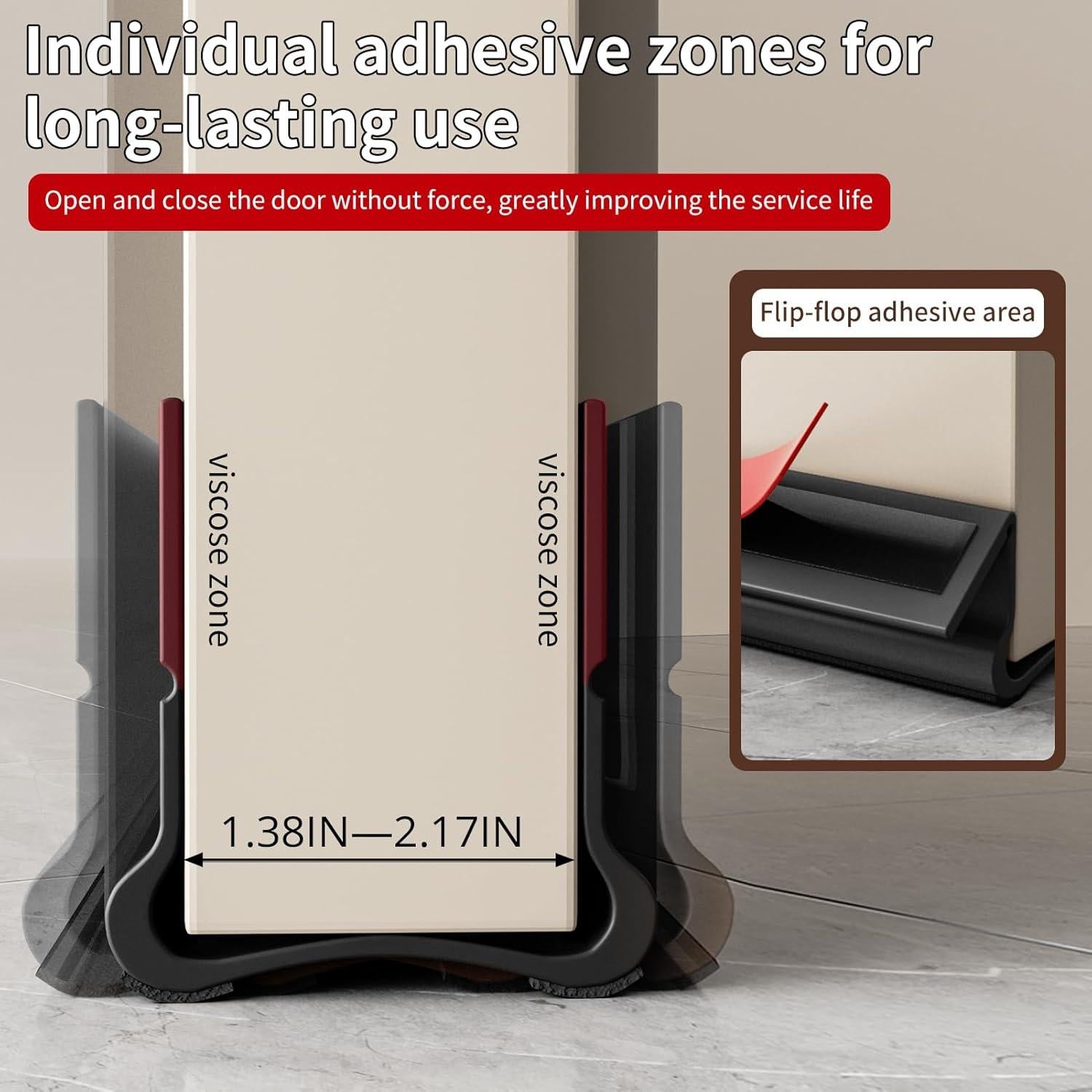 Tapón de Corrientes de Aire para Puertas VI EN POPO 93 cm Blanco