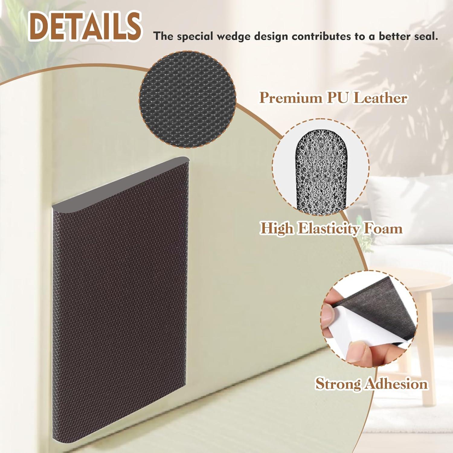 16 Sellos de Esquinas de Puerta LBTVO Autoadhesivos Negros