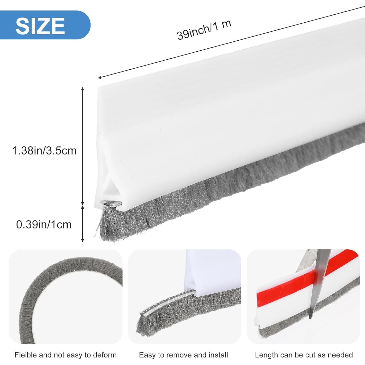 Tapón de Draft Autoadhesivo YBEATY 1m para Puerta - Aislamiento Acústico