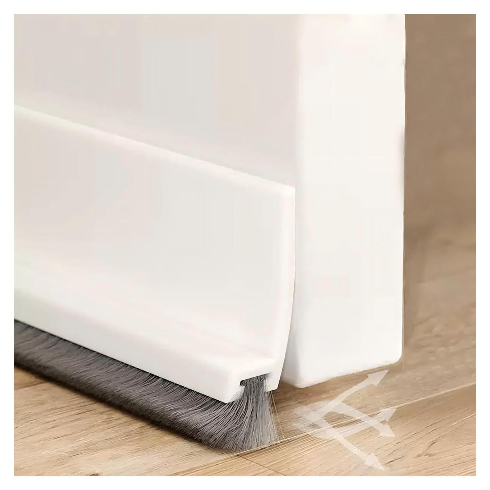 Tapón de Puerta con Cepillo Blanco Silicona 100cm E-doorstrip