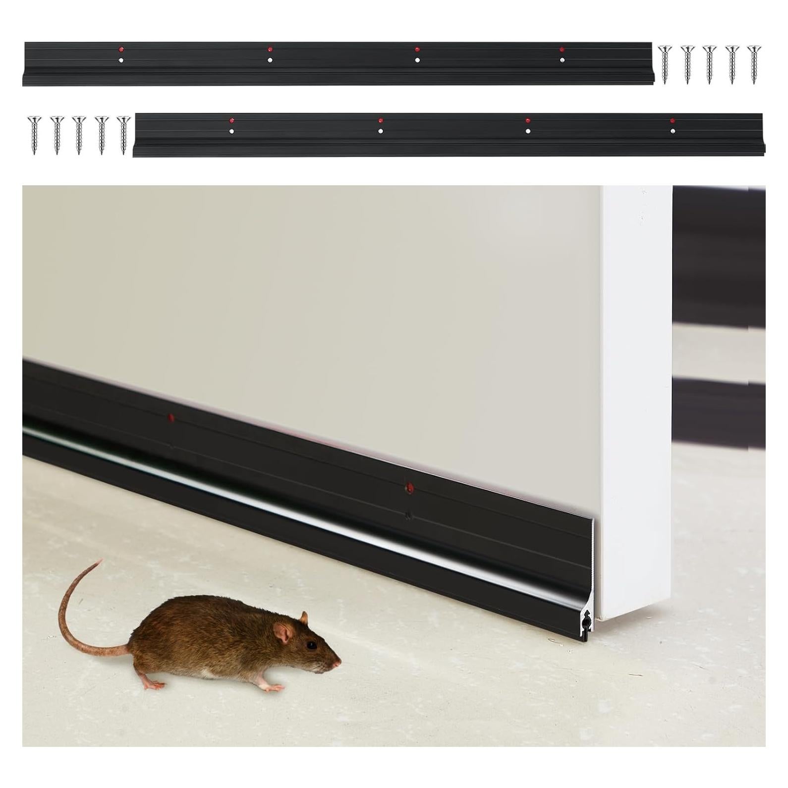 Cortaviento de Metal Gisafai 2 Pcs 91.44 cm Negro