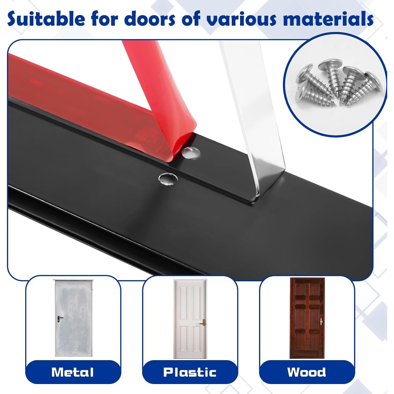 Cortaviento de Metal Gisafai 2 Pcs 91.44 cm Negro