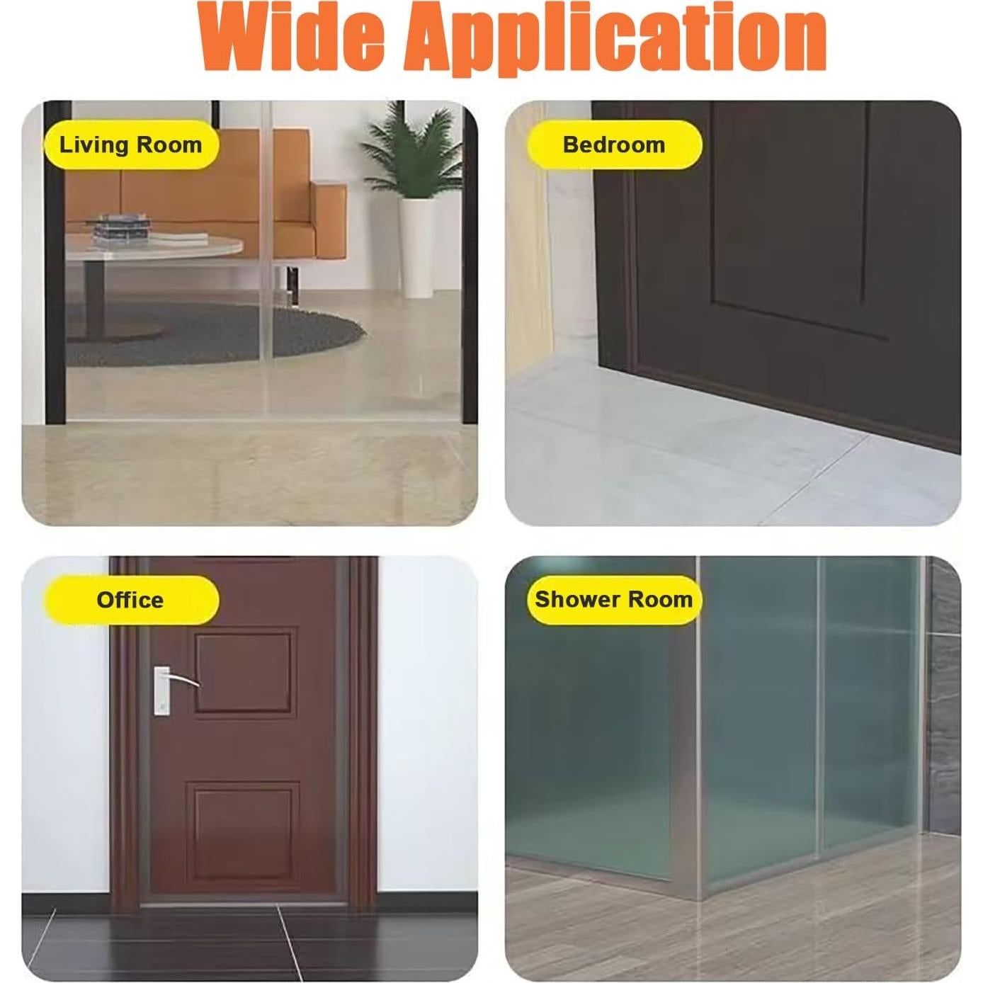 Tira de Sellado para Puertas Dstorelhp 10M Silicona 45mm Transparente