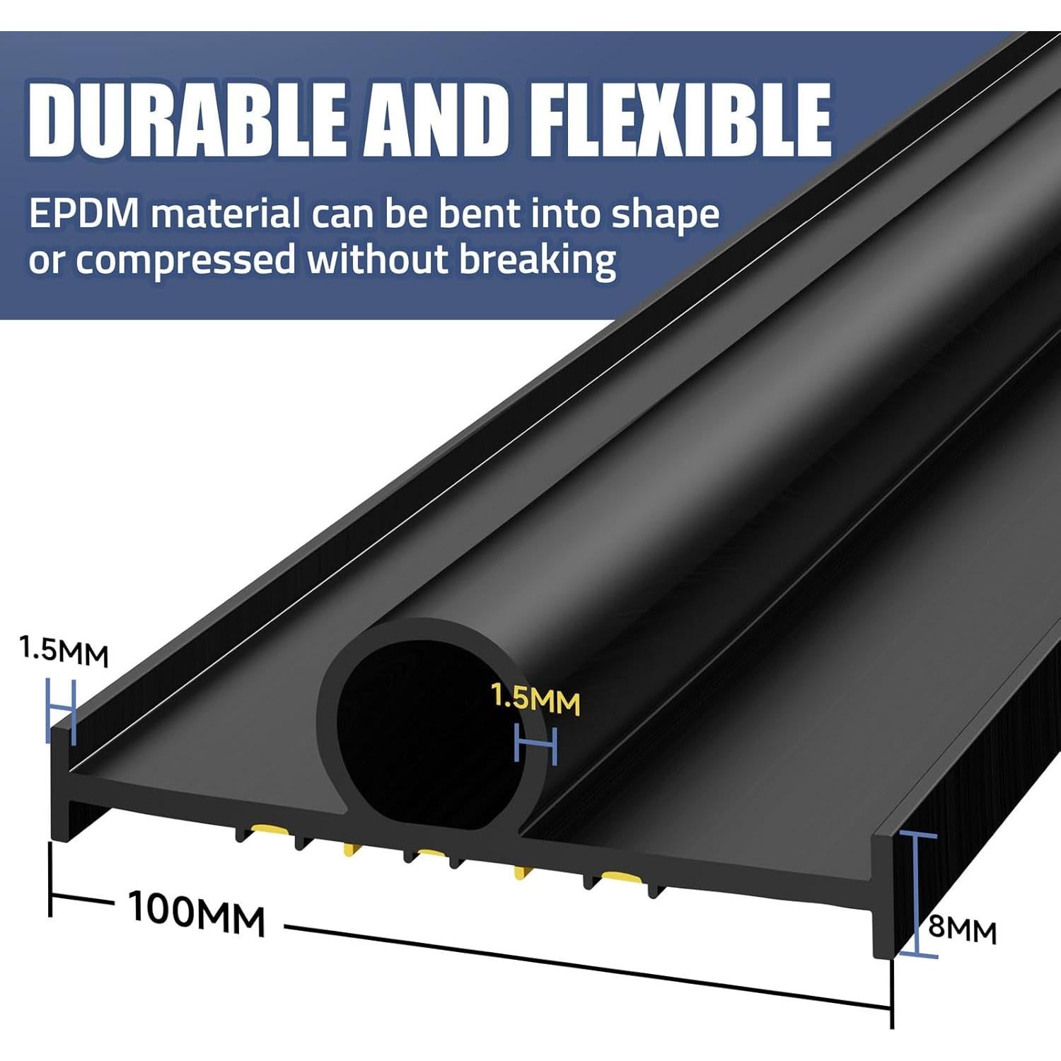 Sello de Goma para Puerta de Garaje Jin&Bao 12FT Amarillo