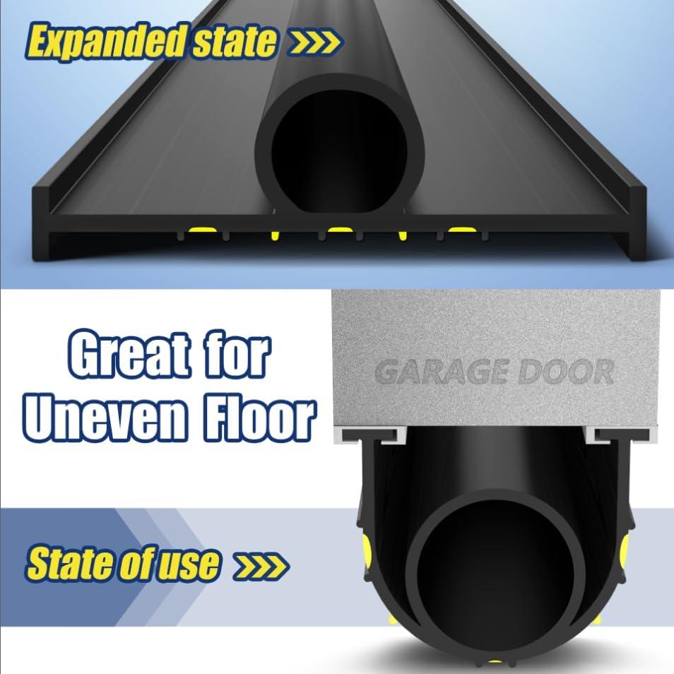 Sello de Goma para Puerta de Garaje Jin&Bao 12FT Amarillo