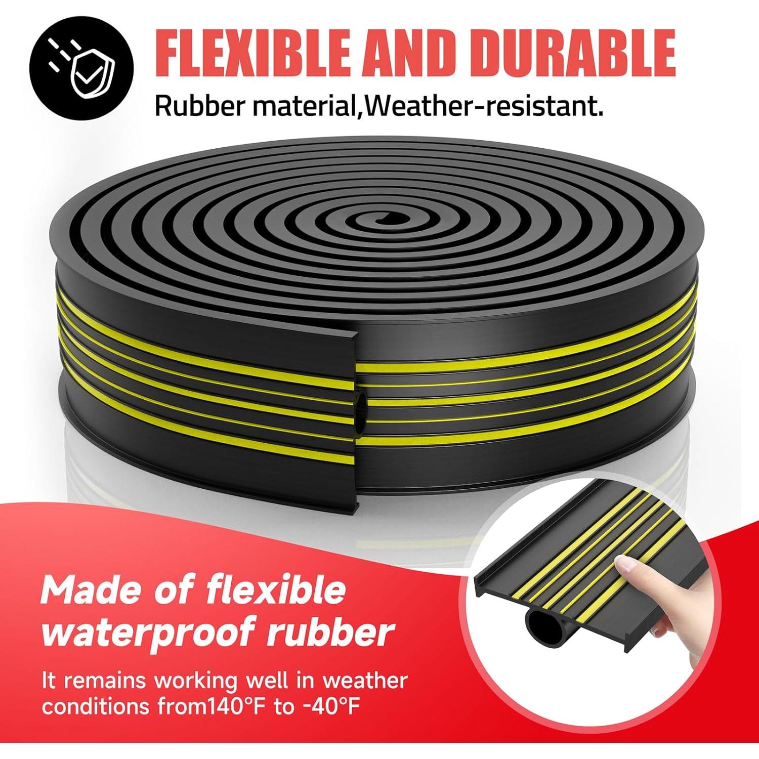 Sello de Goma para Puerta de Garaje Jin&Bao 12FT Amarillo