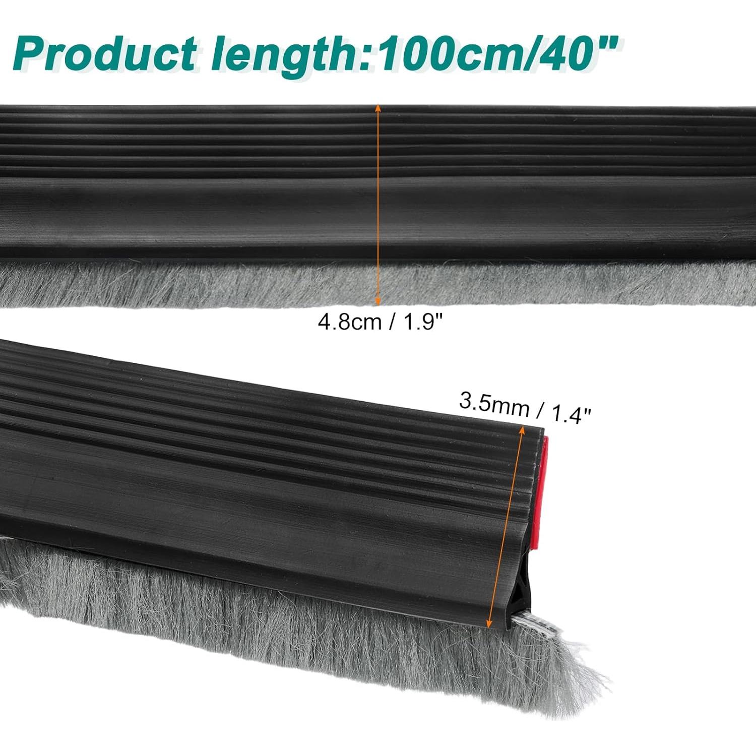 Barrera de Puerta uxcell 100 cm x 3.5 cm TPE Negro Aislante