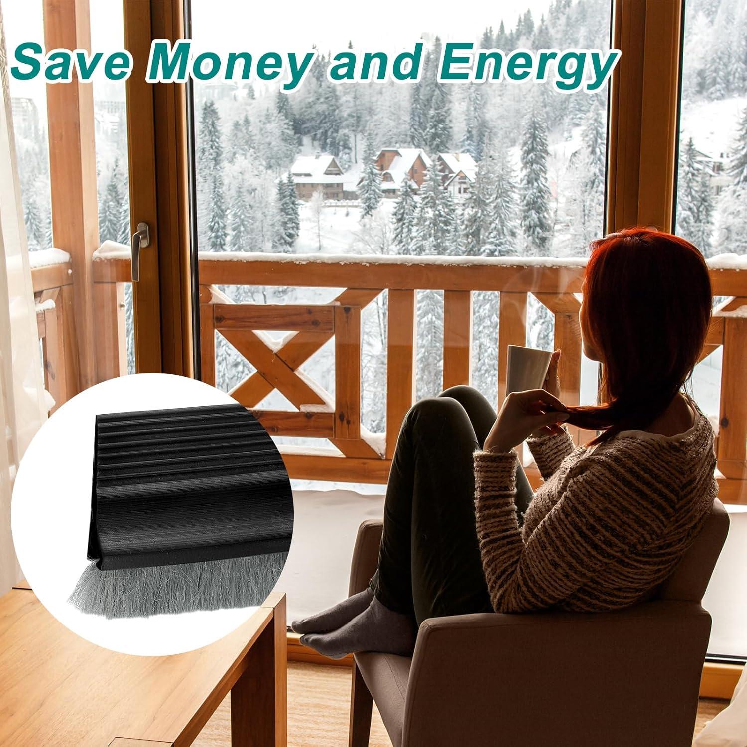 Barrera de Puerta uxcell 100 cm x 3.5 cm TPE Negro Aislante