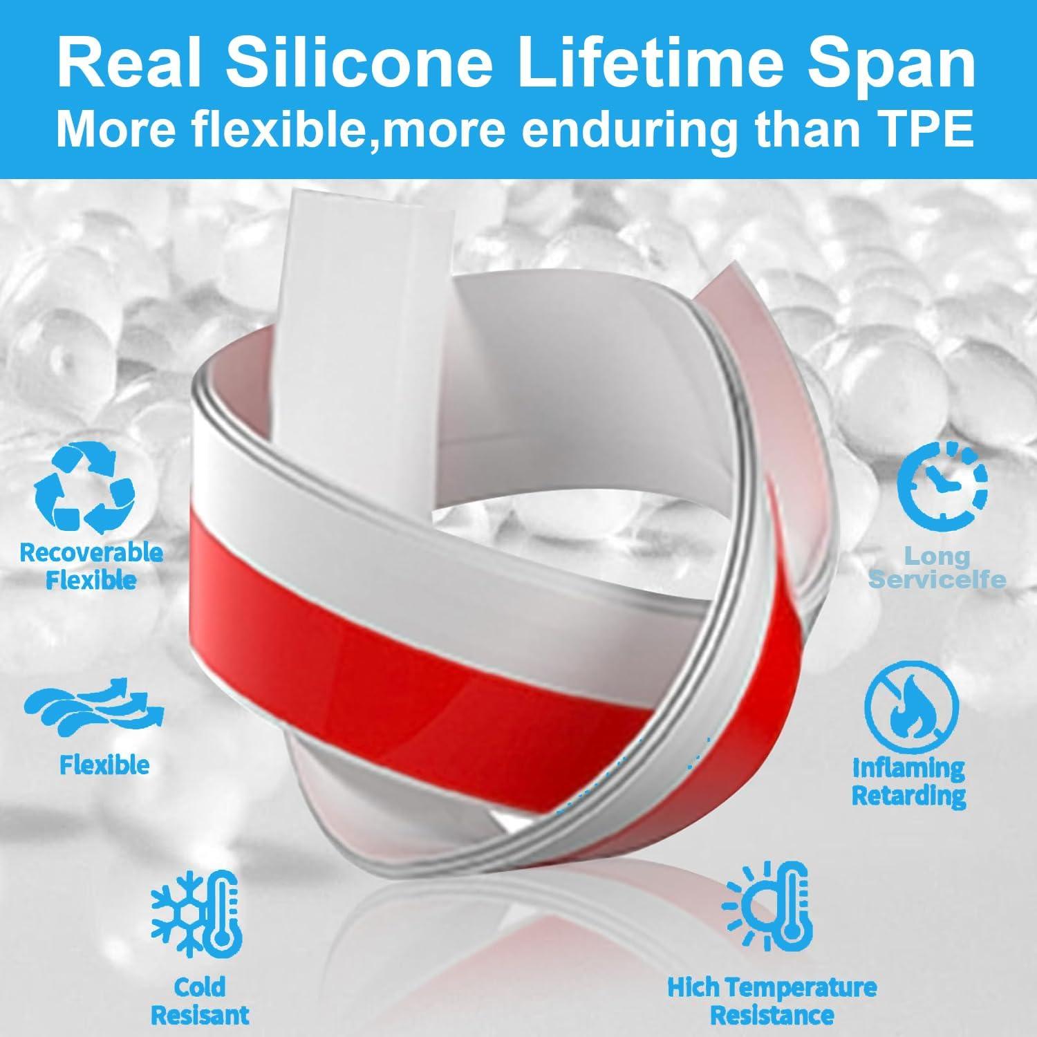 2 Tapones para Corrientes de Aire de Puerta - Sellador Acústico Blanco