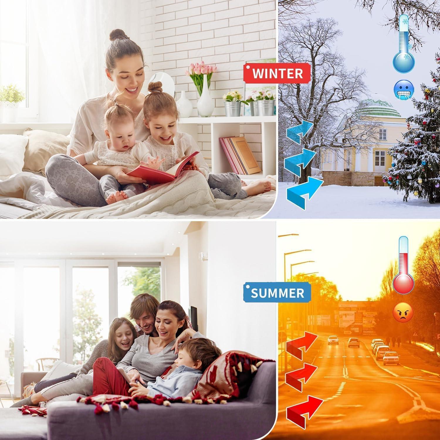 2 Tapones para Corrientes de Aire de Puerta - Sellador Acústico Blanco