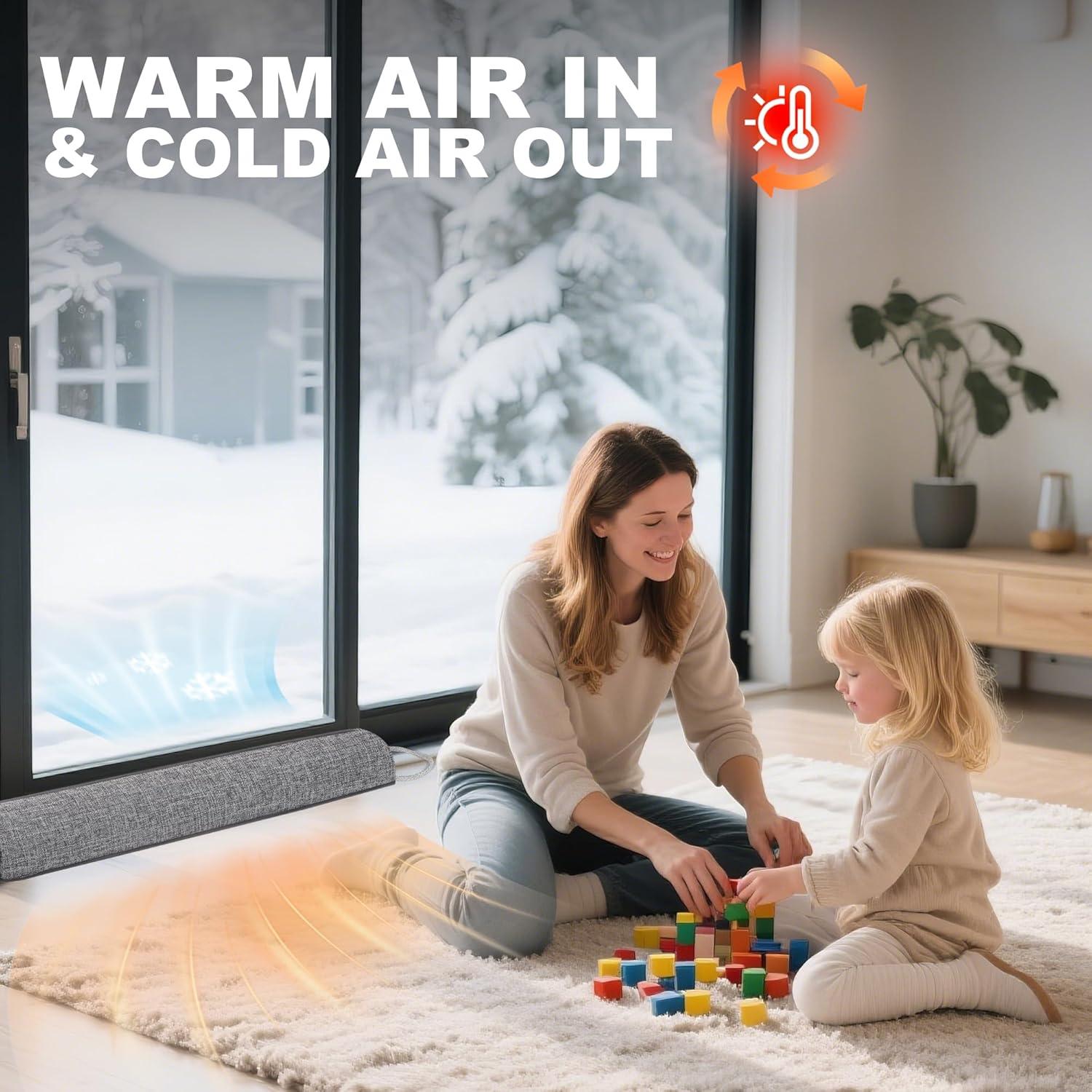 Tapón de Draft UUYUUY 38" Gris para Puerta y Ventana