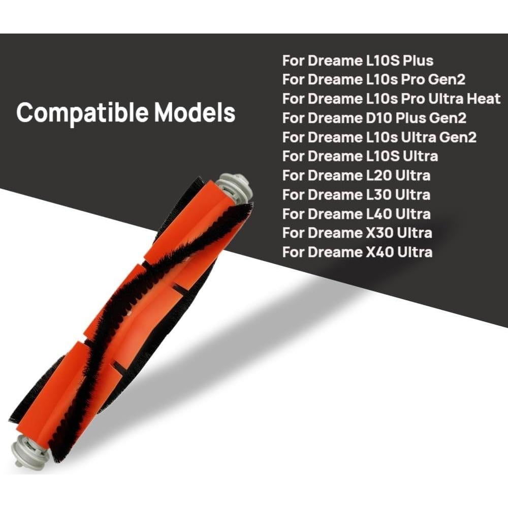 2 Piezas Repuesto Cepillo Rodante Dreame X30 Ultra Rojo