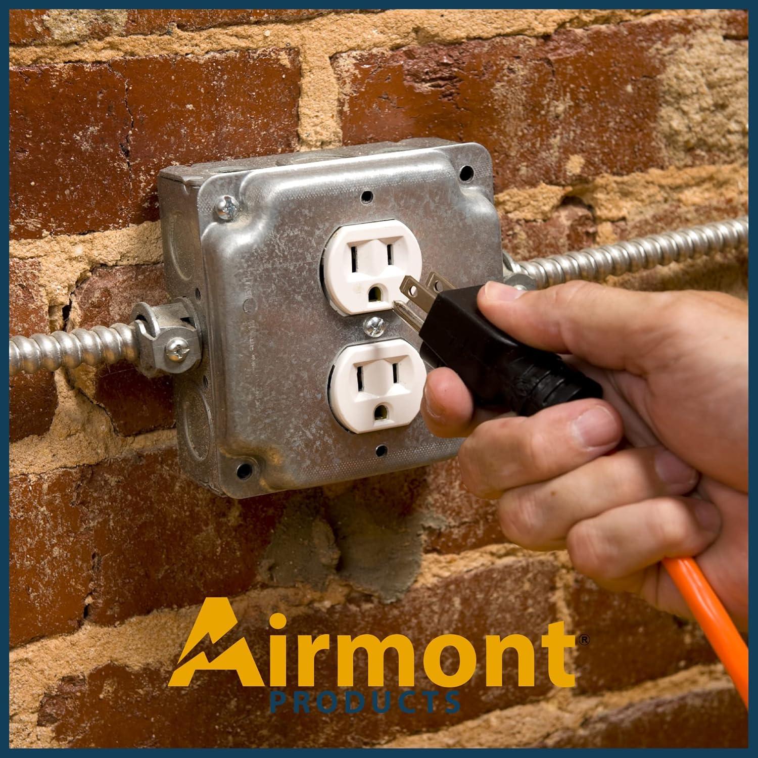 Caja Eléctrica Cuadrada 4" Airmont AP-12088 con Cubierta Doble Gang