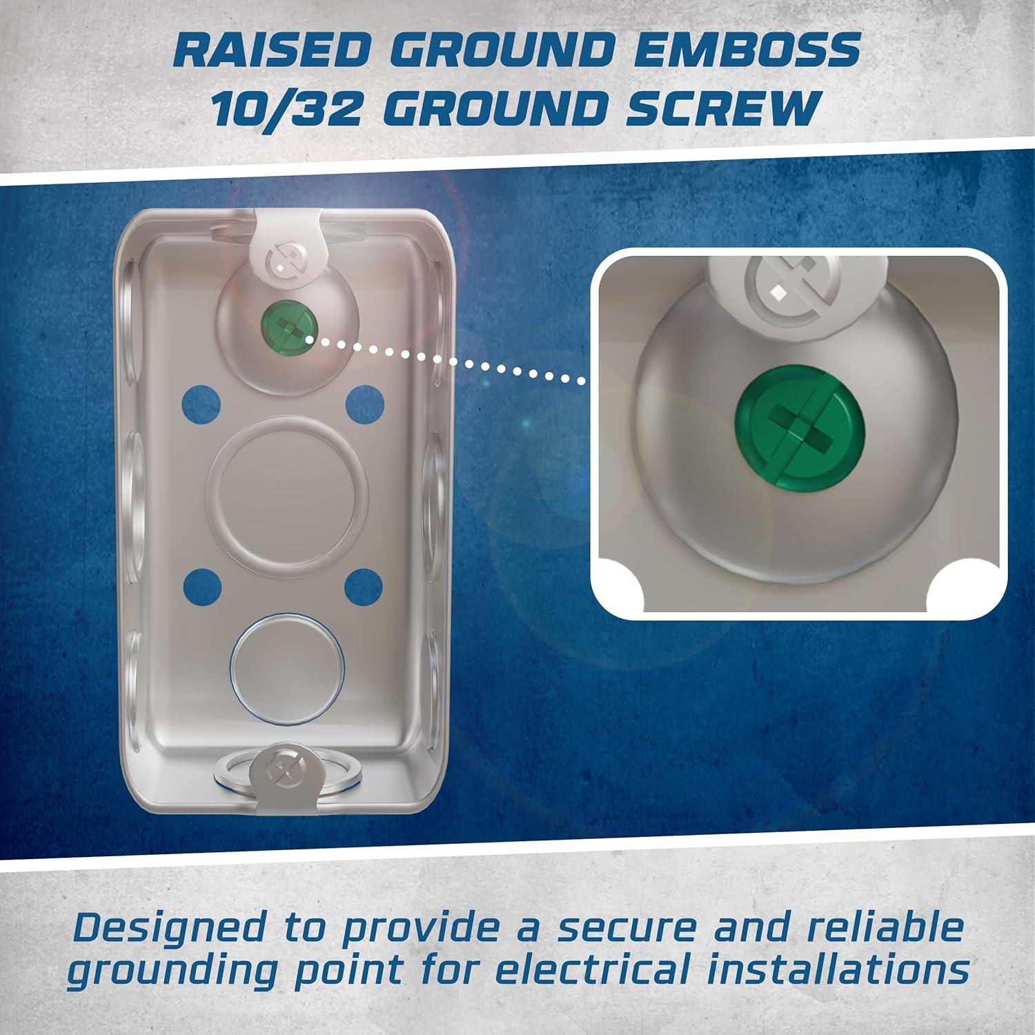 Caja Eléctrica Rectangular OHLECTRIC 4" Acero 1-7/8" Profundidad