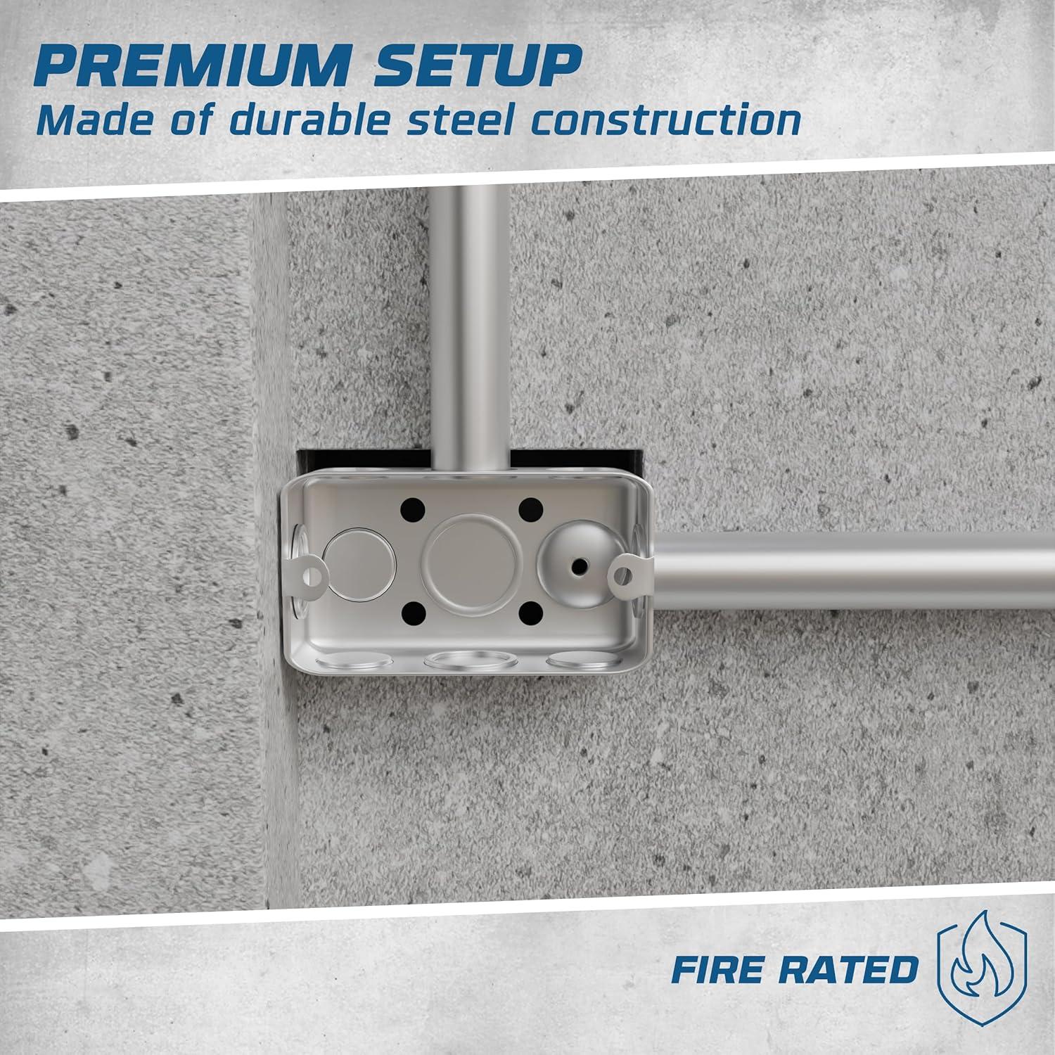 Caja Eléctrica Rectangular OHLECTRIC 4" Acero 1-7/8" Profundidad