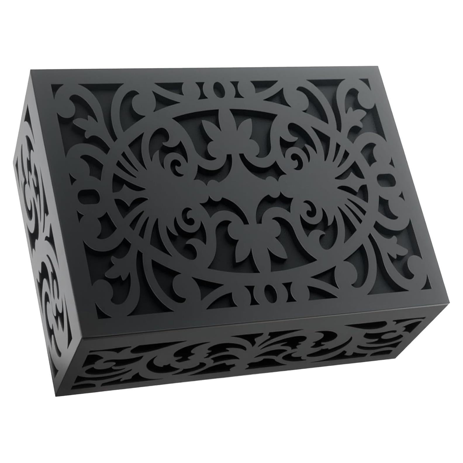 Cubierta de Timbre de Puerta de Madera Negra GRAUES 25x20x8cm