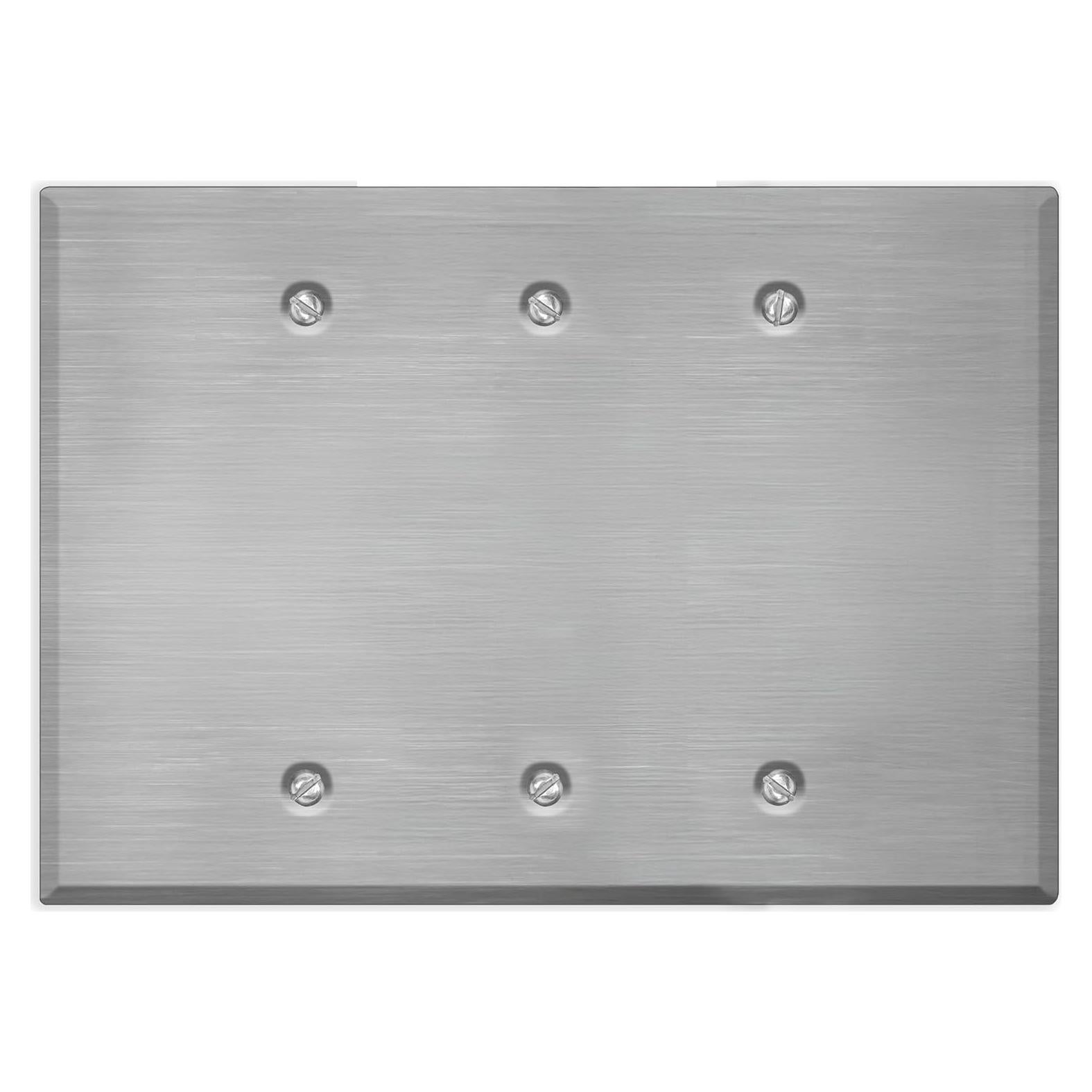 Placa de Pared Sobredimensionada Airmont 3 Gang Acero Inoxidable