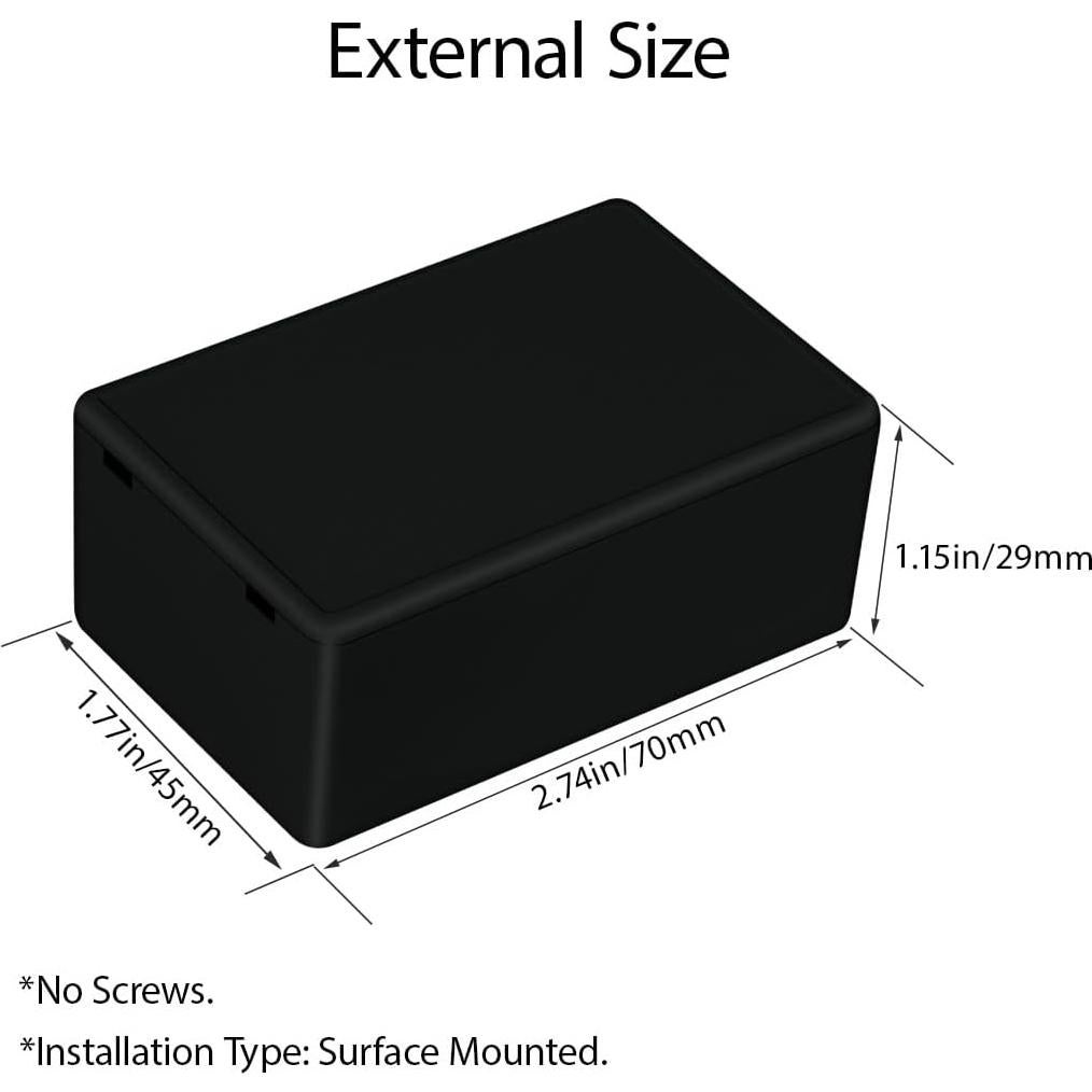 Caja de Proyecto Eléctrico LeMotech 10 Piezas 70x45x29mm