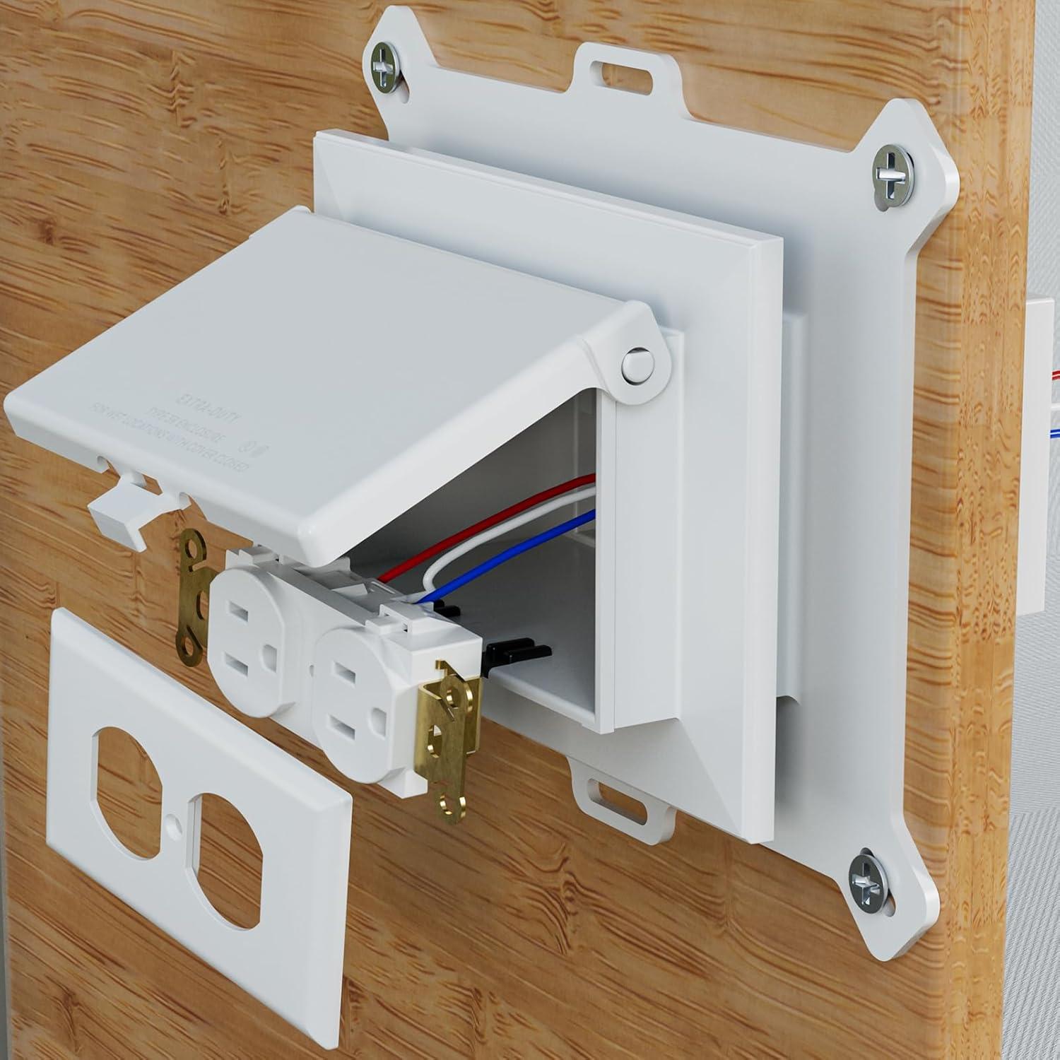 Caja de Salida Empotrada Dremica DBHS1W-1 1-Gang Horizontal Blanca