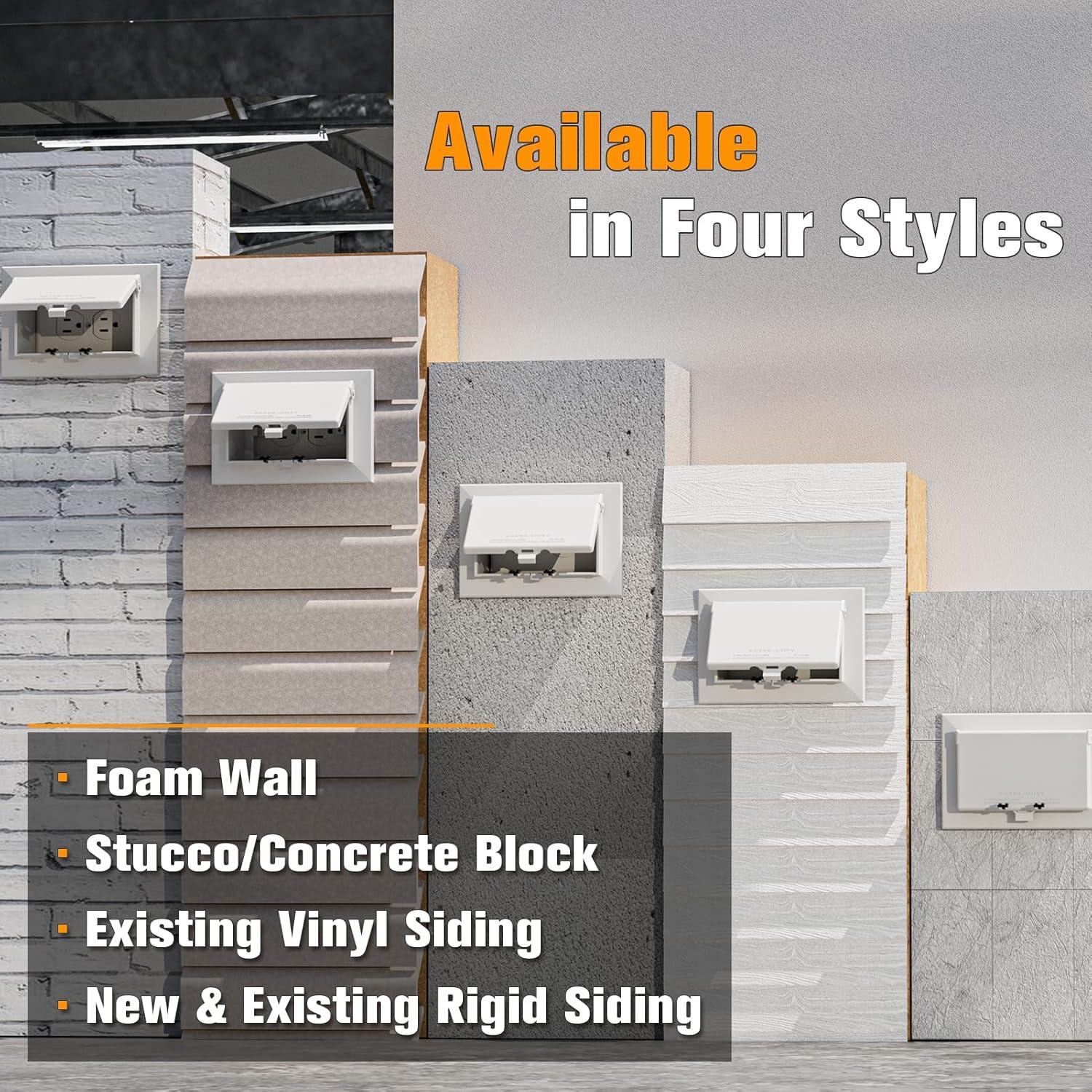 Caja de Salida Empotrada Dremica DBHS1W-1 1-Gang Horizontal Blanca