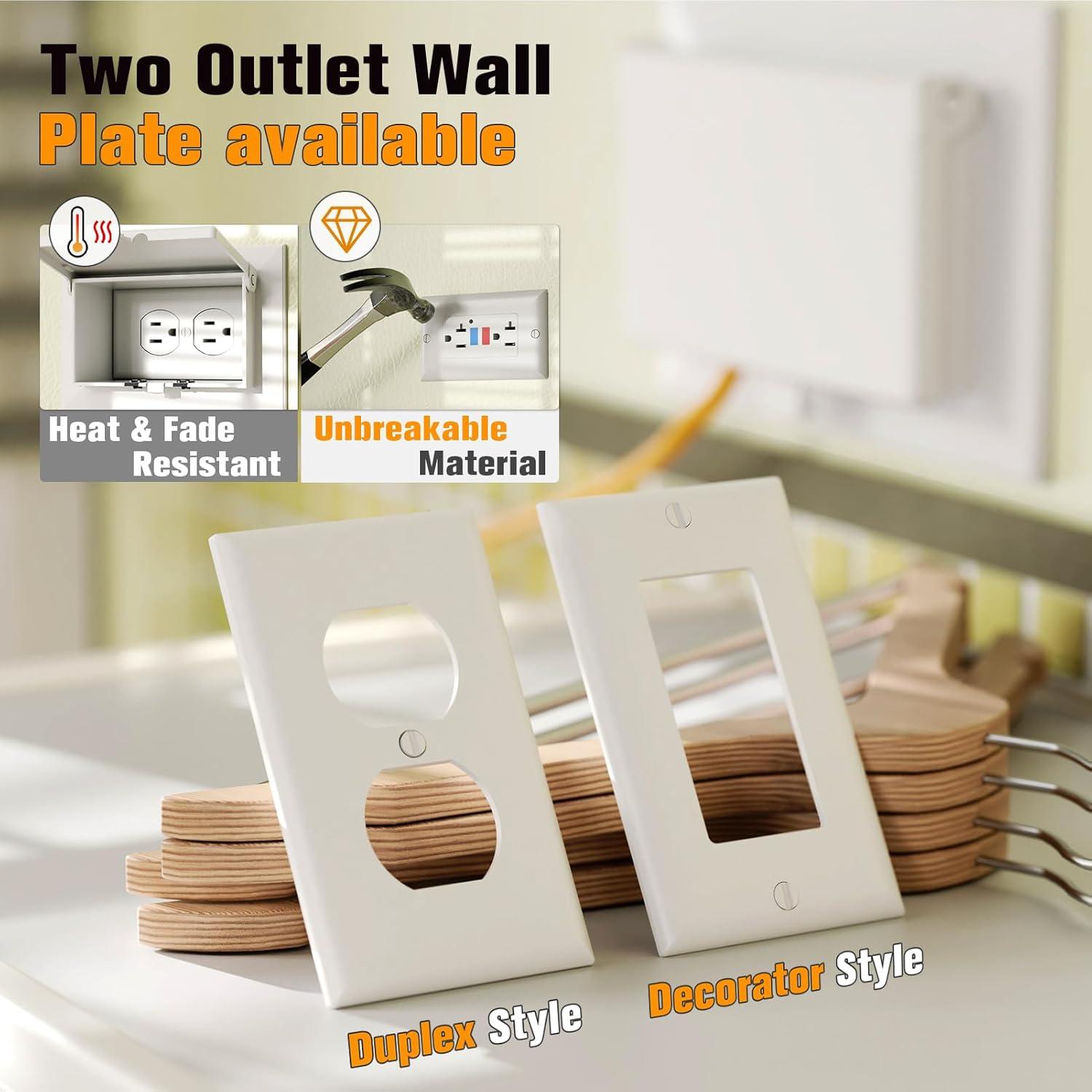 Caja de Salida Empotrada Dremica DBHS1W-1 1-Gang Horizontal Blanca