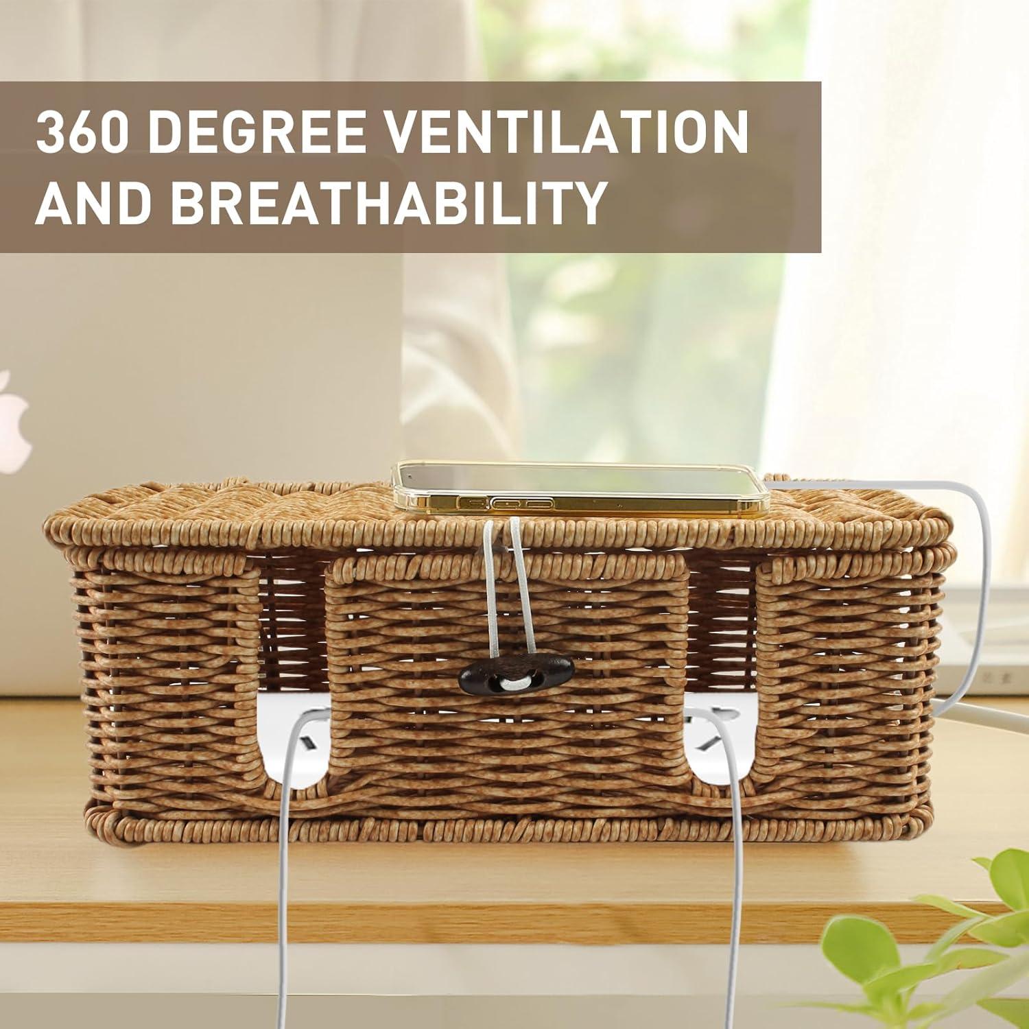 Paquete de 2 Cajas Organizadoras de Cables Gozola 33x15x13cm