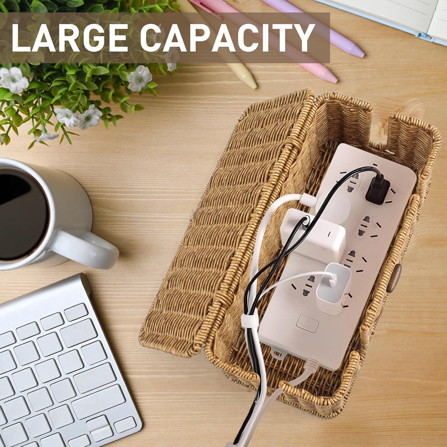 Paquete de 2 Cajas Organizadoras de Cables Gozola 33x15x13cm