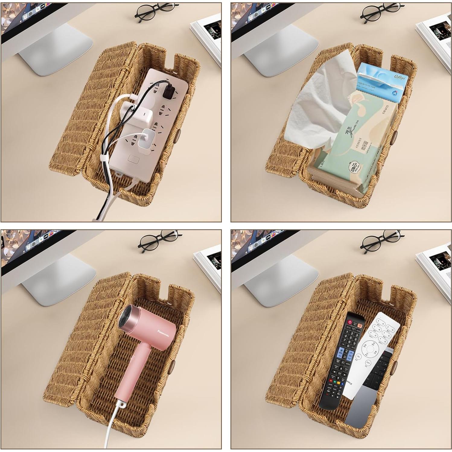 Paquete de 2 Cajas Organizadoras de Cables Gozola 33x15x13cm