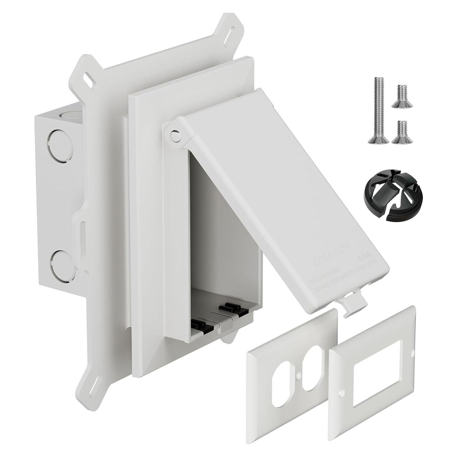 Caja de Salida Empotrada Dremica DBVS1W-1 Vertical Blanca