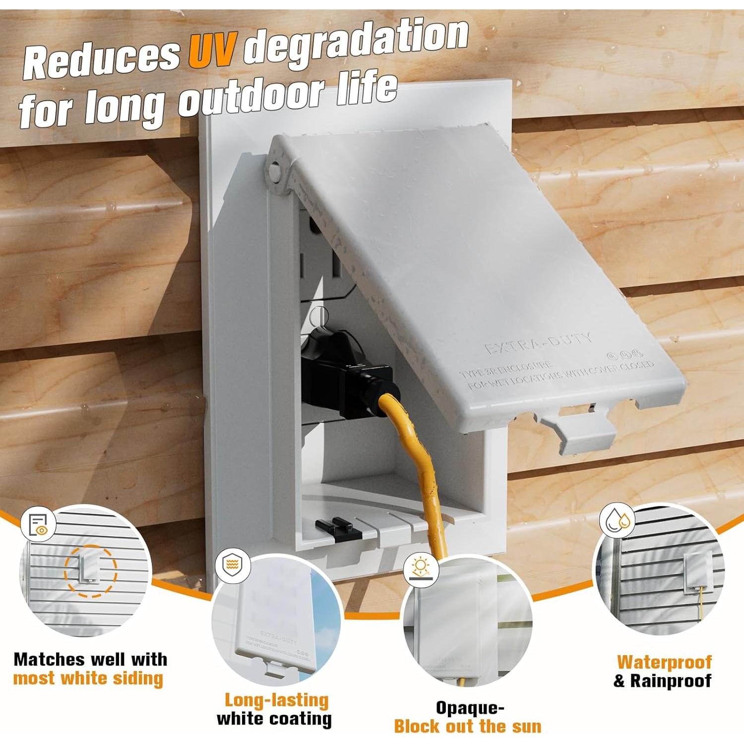 Caja de Salida Empotrada Dremica DBVS1W-1 Vertical Blanca