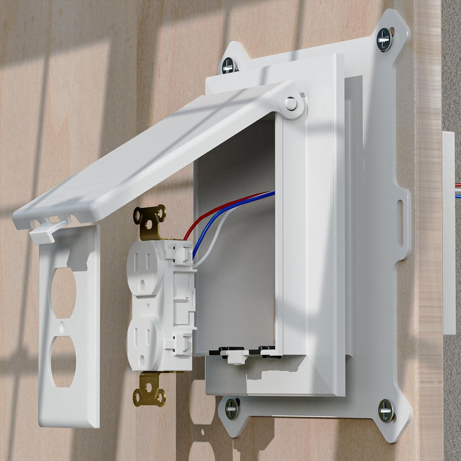 Caja de Salida Empotrada Dremica DBVS1W-1 Vertical Blanca