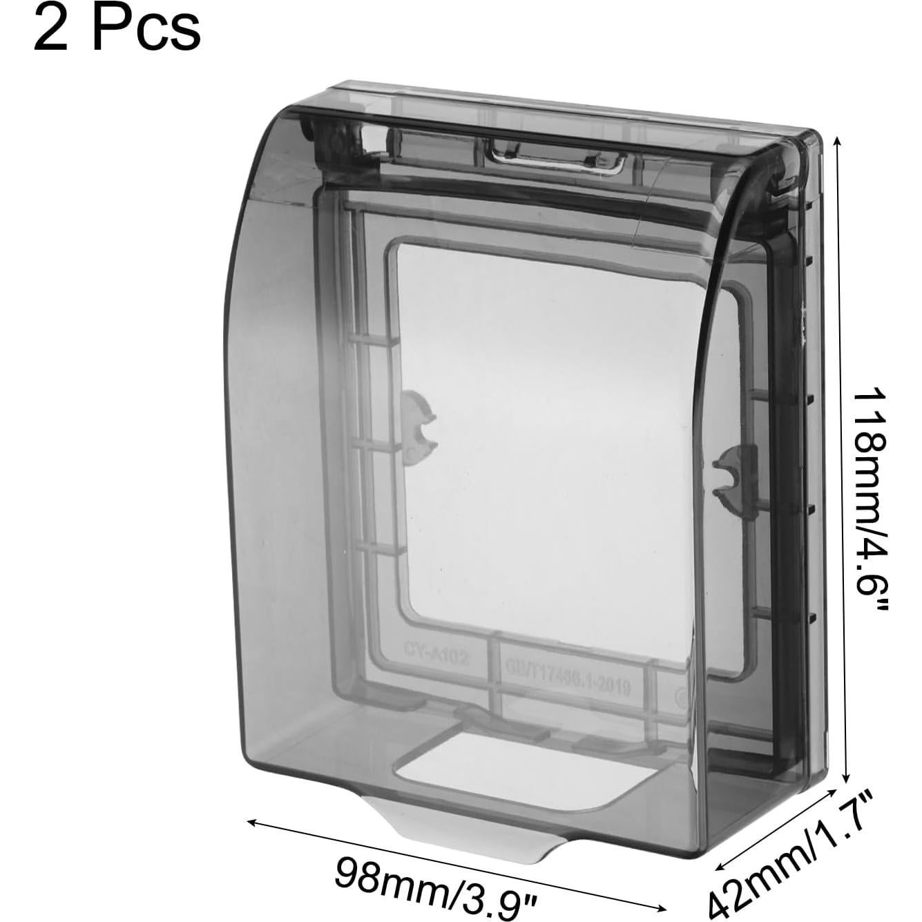 Cubierta de Enchufe Exterior MECCANIXITY 2pcs Tipo 86 Negra