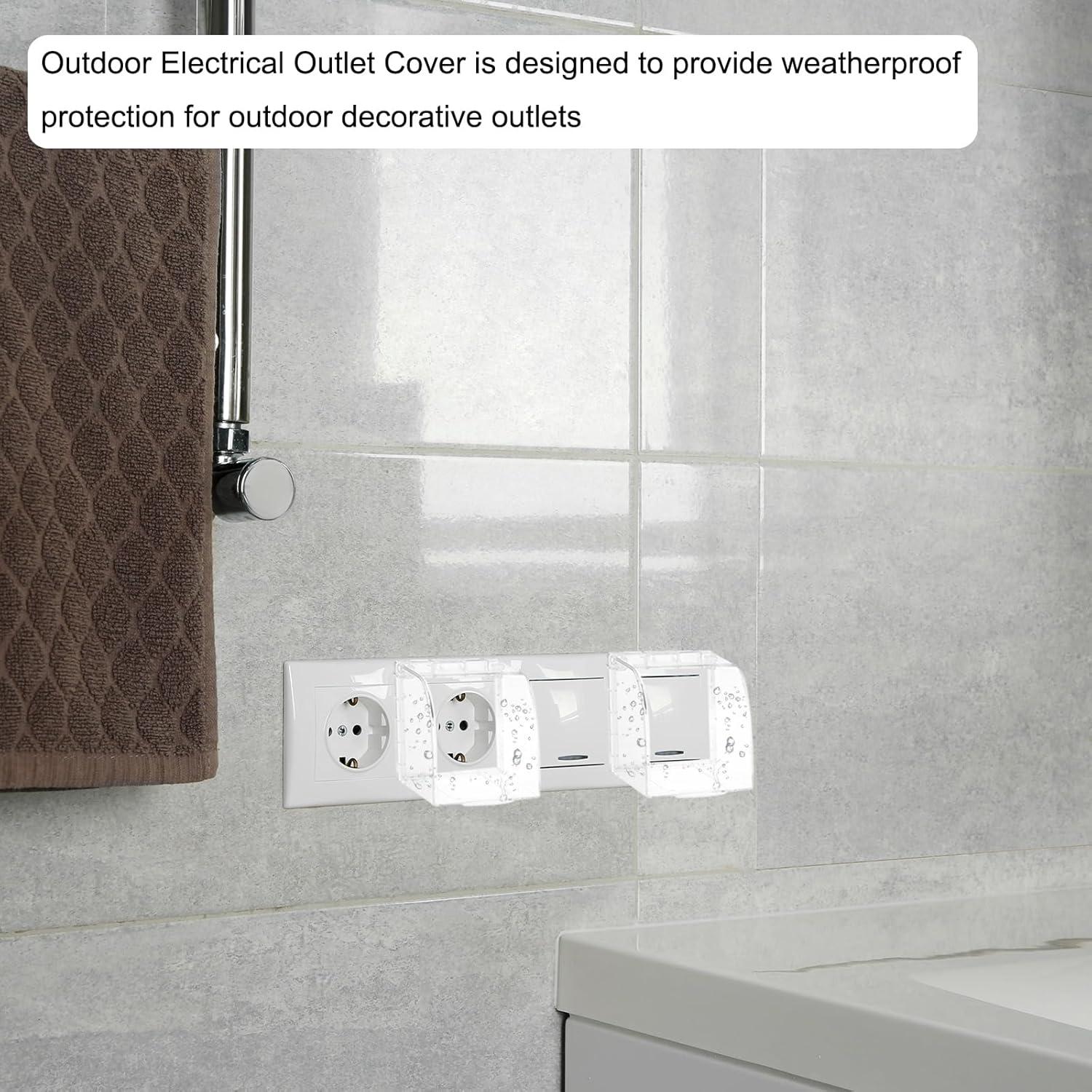 Cubierta de Enchufe Exterior MECCANIXITY 2pcs Tipo 86 Negra