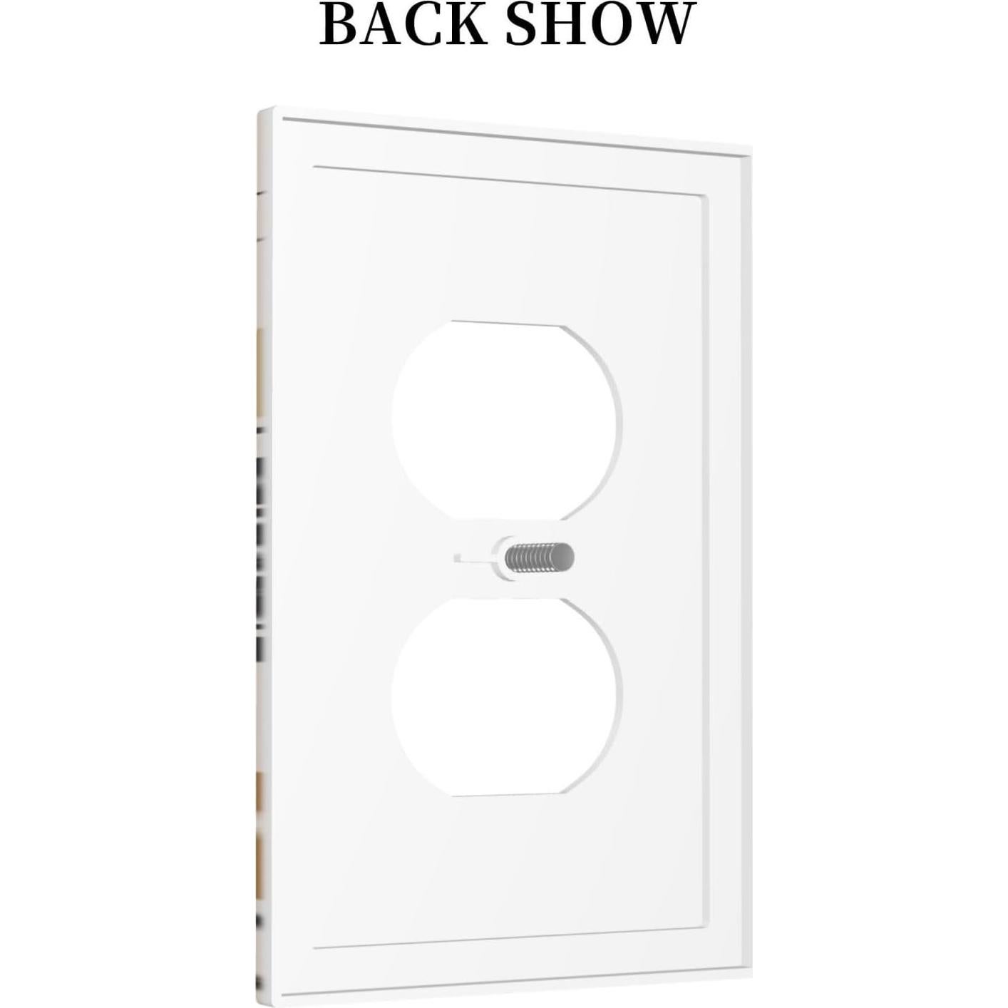 Placa Decorativa de Enchufe Dúplex JIEXUTE Floral Boho 1 Gang