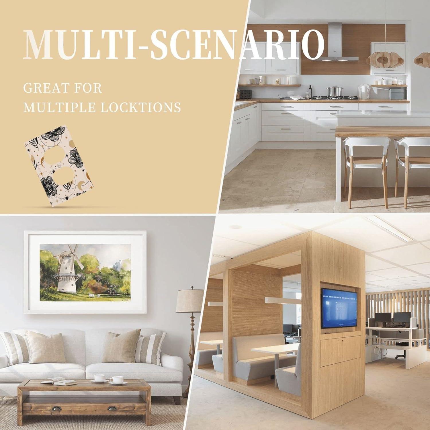 Placa Decorativa de Enchufe Dúplex JIEXUTE Floral Boho 1 Gang